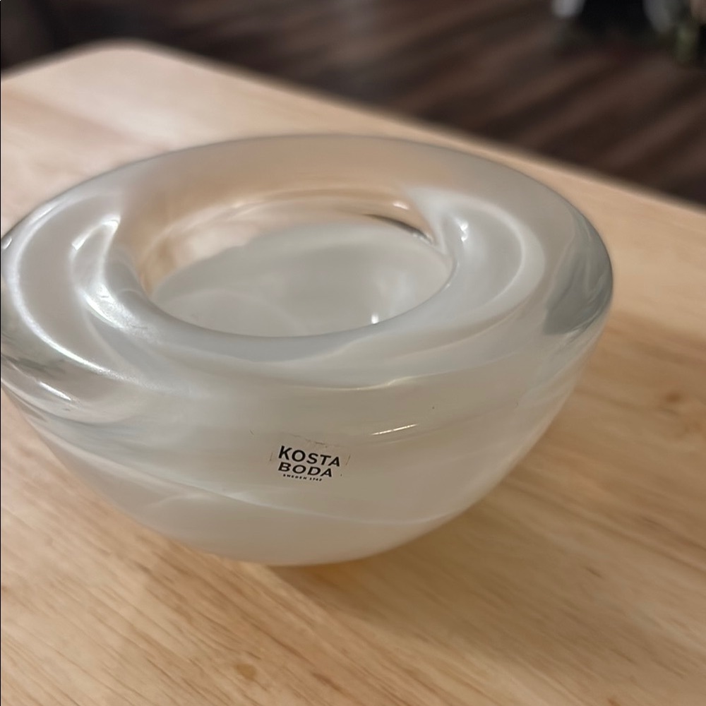 Kosta Boda Frosted Glass Bowl tea light holder